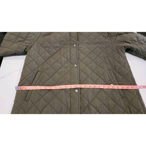 L.L. Bean Women's Bean Cozy Warm Thermore Quilted Coat Khaki Green Size XL - Picture 11 of 12